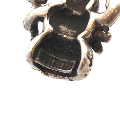 Vintage 925 Sterling Silver Snowman Christmas Holidays Dangle Charm