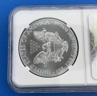 2013 W American Silver Eagle 999 Fine 1 Oz Silver NGC MS69 Early Release White