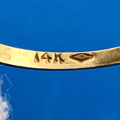 70's 14K Yellow Gold Diamond Floral Cluster Empire Top Anniversary Cocktail Ring