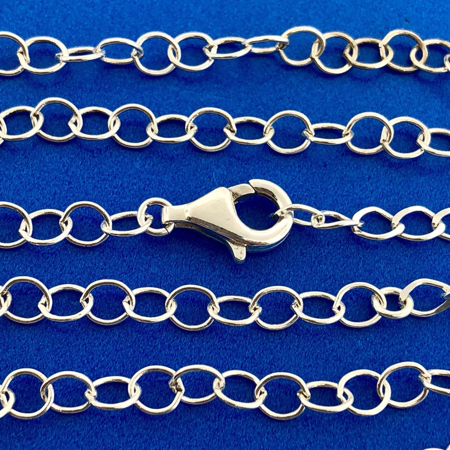 Designer ATI Sterling Silver 925 Resin Mary Religious Scroll Bead Necklace