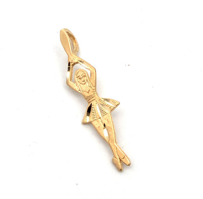 Designer Michael Anthony MA 14K Yellow Gold Ballerina Dance Charm Pendant
