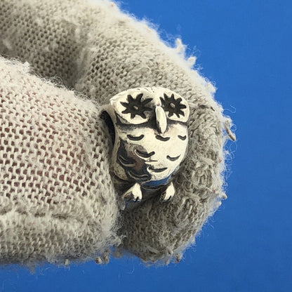 Authentic Pandora ALE Sterling Silver 925 Wise Owl 790278 Slide Bracelet Charm