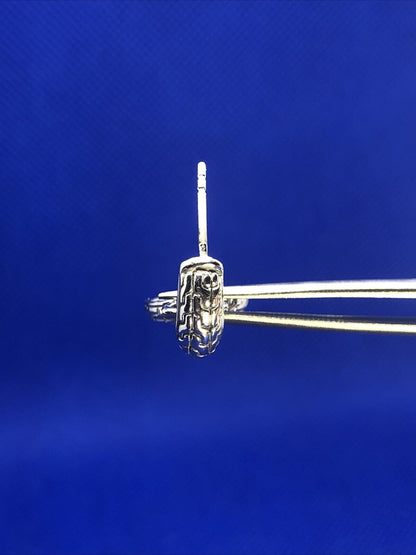 925 Sterling Silver Cubic Zirconia Circle Statement Stud Dangle Earrings