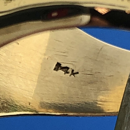 Vintage 14K Yellow Gold Unisex Oval Jade Jadeite Cabochon Statement Dome Ring