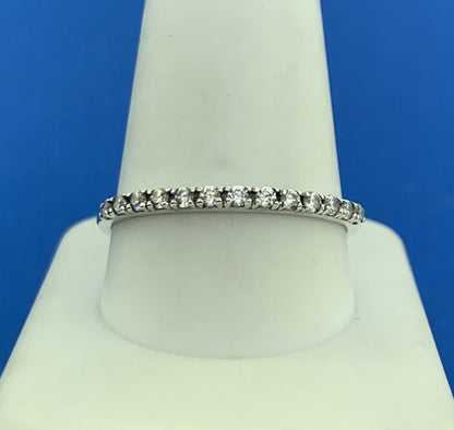 Designer 925 Sterling Silver Cubic Zirconia Stackable Band Ring