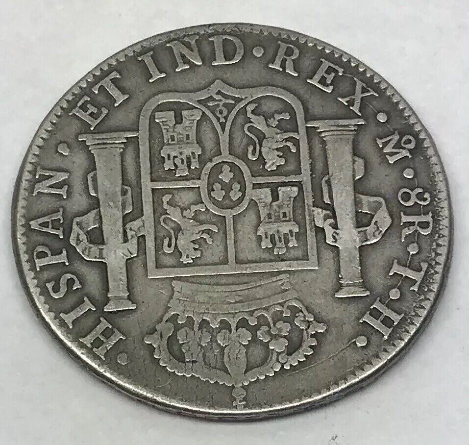 1809 TH Silver 8 Reales Mexico City Mint Pillar Dollar Colonial Coin