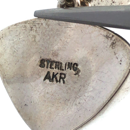 Designer Amy Kahn Russel Sterling Silver Carved Brazilian Agate Dangle  Earrings