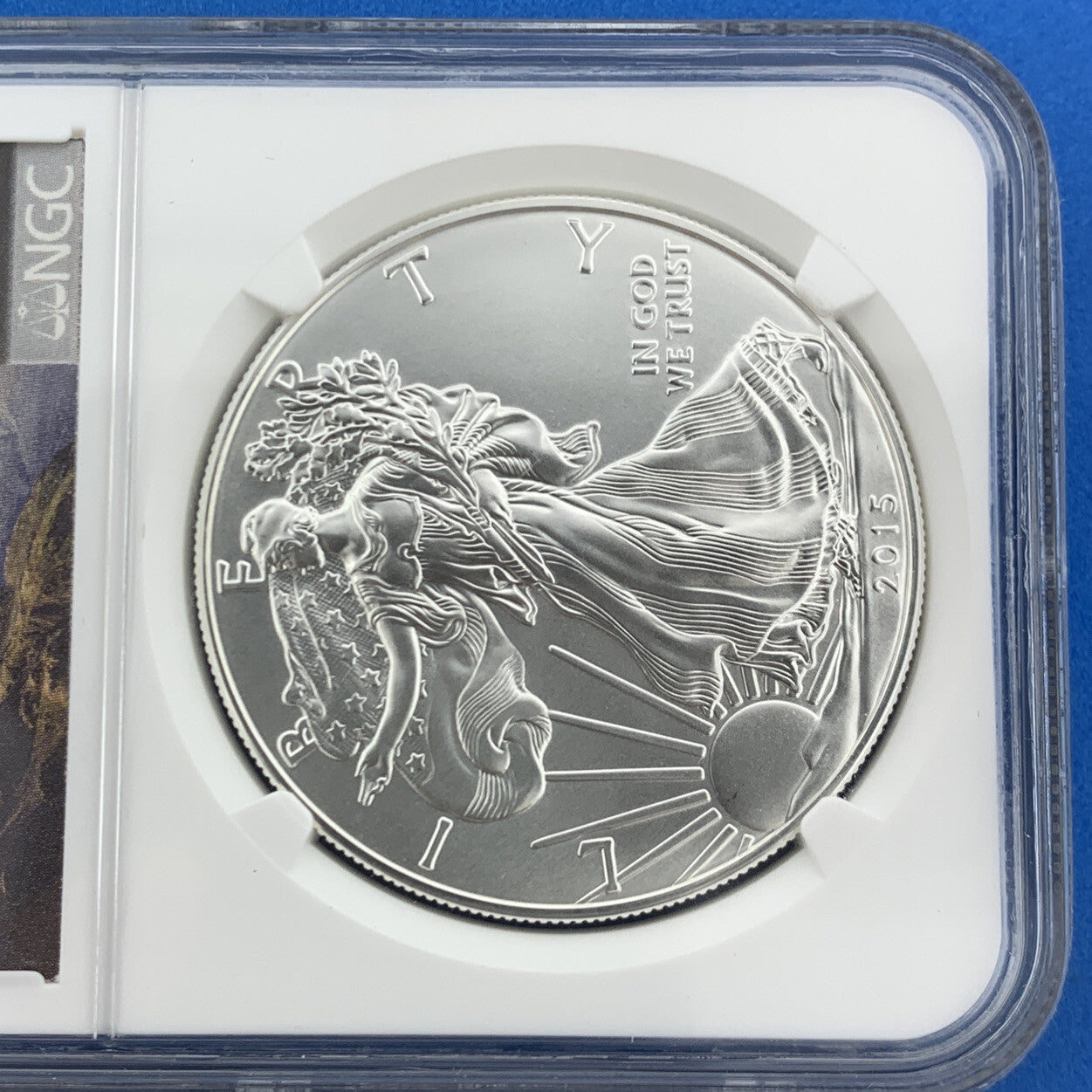 2015 American Silver Eagle 999 Fine 1 Oz Silver NGC MS69 First Release Eagle Lab