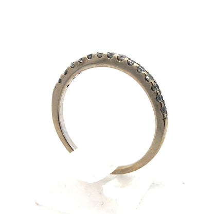 Estate 14K White Gold Diamond Wedding Anniversary Stackable Band Ring