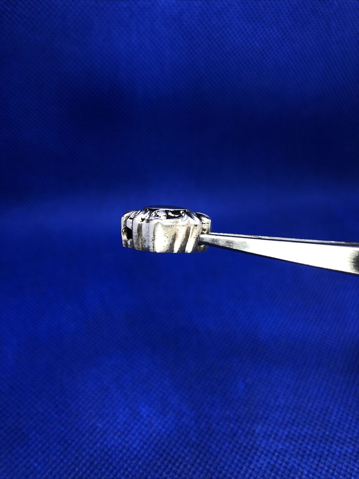 Vintage 925 Sterling Silver Engraveable Scroll Charm Bead Charm Or Pendant