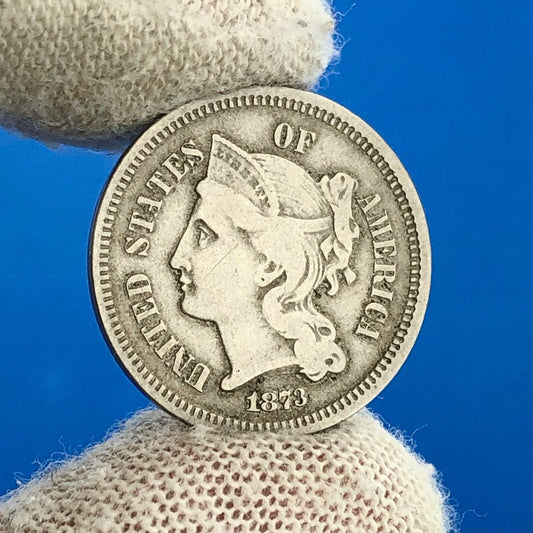 1873 P Nickel Three Cent Piece 3c Better Key Rare Scarce Philadelphia Coin