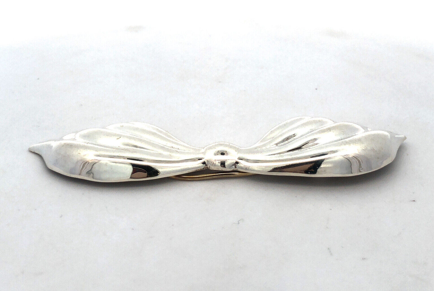 925 Sterling Silver Vintage Taxco TG-89 Mexico Bow Tie Hair Clasp Pin