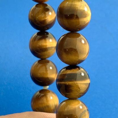 Tiger's Eye 12 MM Ball Beads Stretchable Statement Bracelet