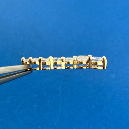 14K Yellow Gold White Sapphire September Occasion Bridal Eternity Pendant