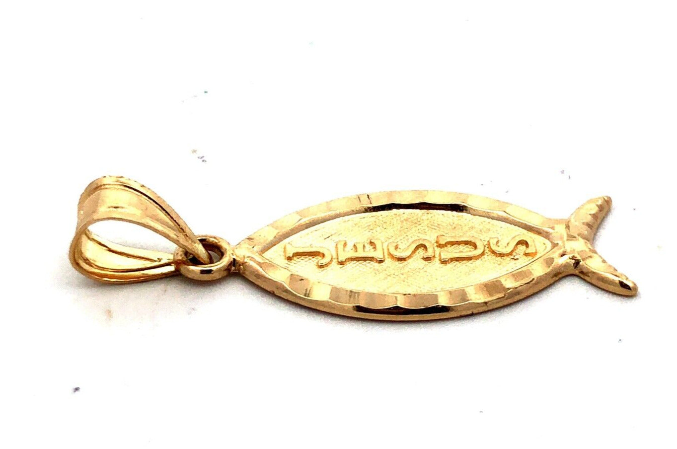 Designer Michael Anthony 14K Yellow Gold Jesus Fish Ichthys Pendant