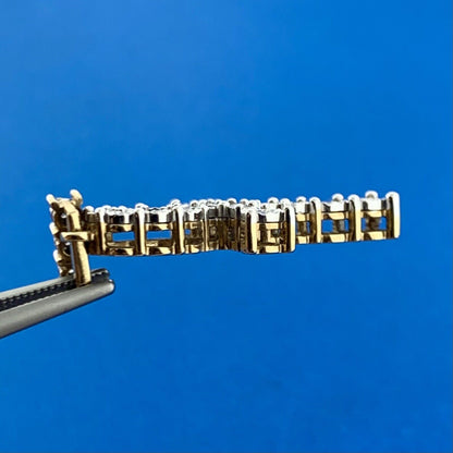 Designer 10K Yellow Gold Diamond Encrusted Ankh Key Of Life Statement Pendant