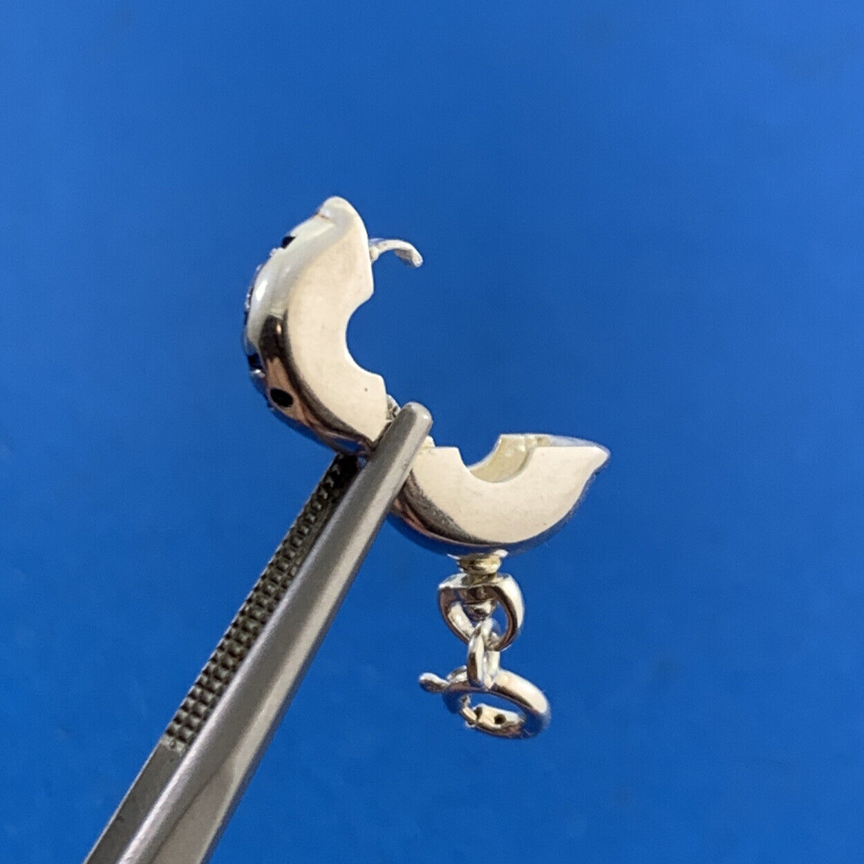 Authentic KALIA 925 Sterling Silver Drop Dangle Slide Bracelet Clip Charm