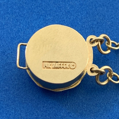 Daffer & KLJCI Black Onyx Diamond Seed Pearl 14K Gold Slide Bracelet