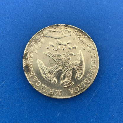 1892 Ga Guadalajara 8 Reales J.S. .903 Silver Mexico Better Date Coin