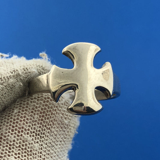 Designer VI Sterling Silver 925 Religious Christian Faith Cross Size 7 Ring