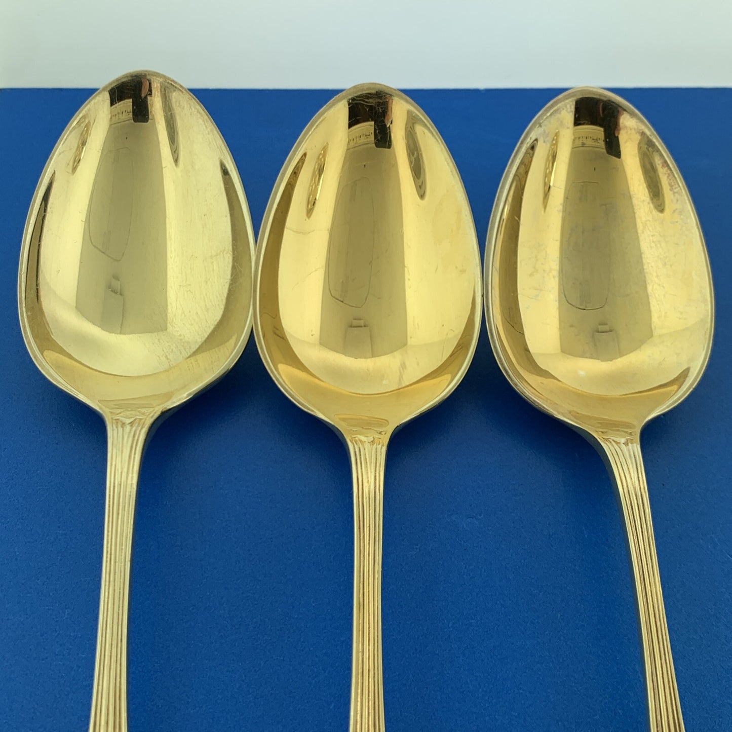 Tiffany & Co Vermeil Gold Washed Sterling Silver 925 Audubon Oval Soup Spoons