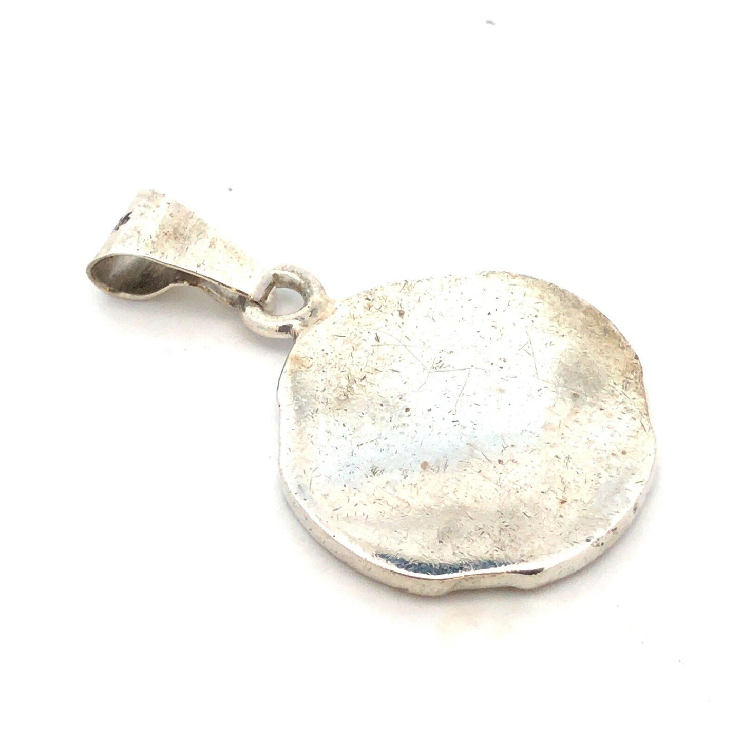 Vintage 925 Sterling Silver Celctic Cross Round Pendant