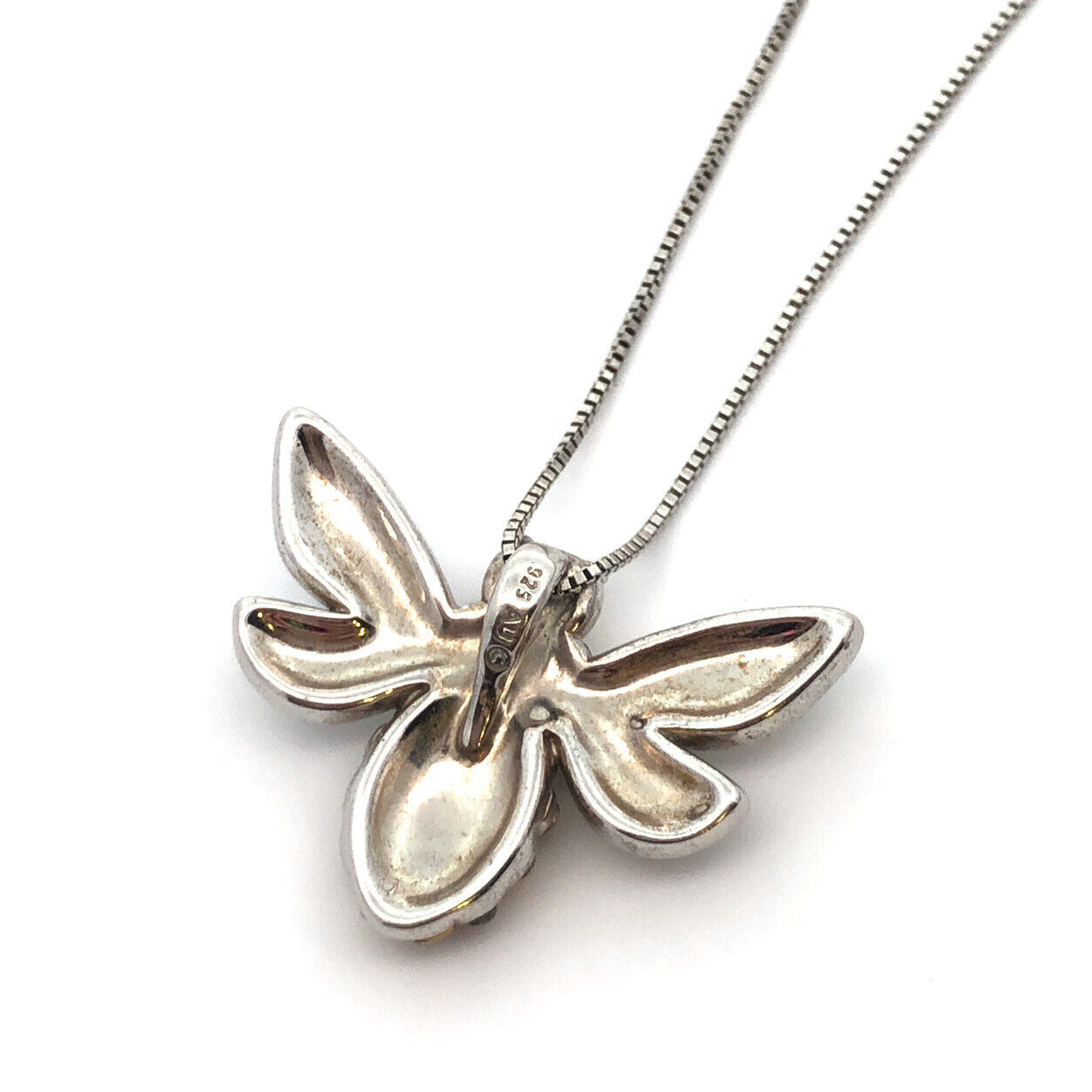 Designer 925 Sterling Silver Cubic Zirconia Enamel Bee Pendant Necklace