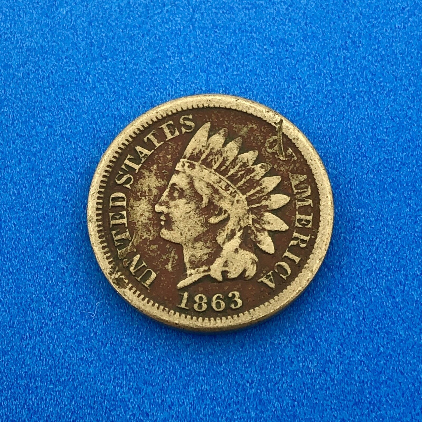 1863 P 1 Cent Indian Head Cent with Shield Better Key Date Copper-Nickel Coin