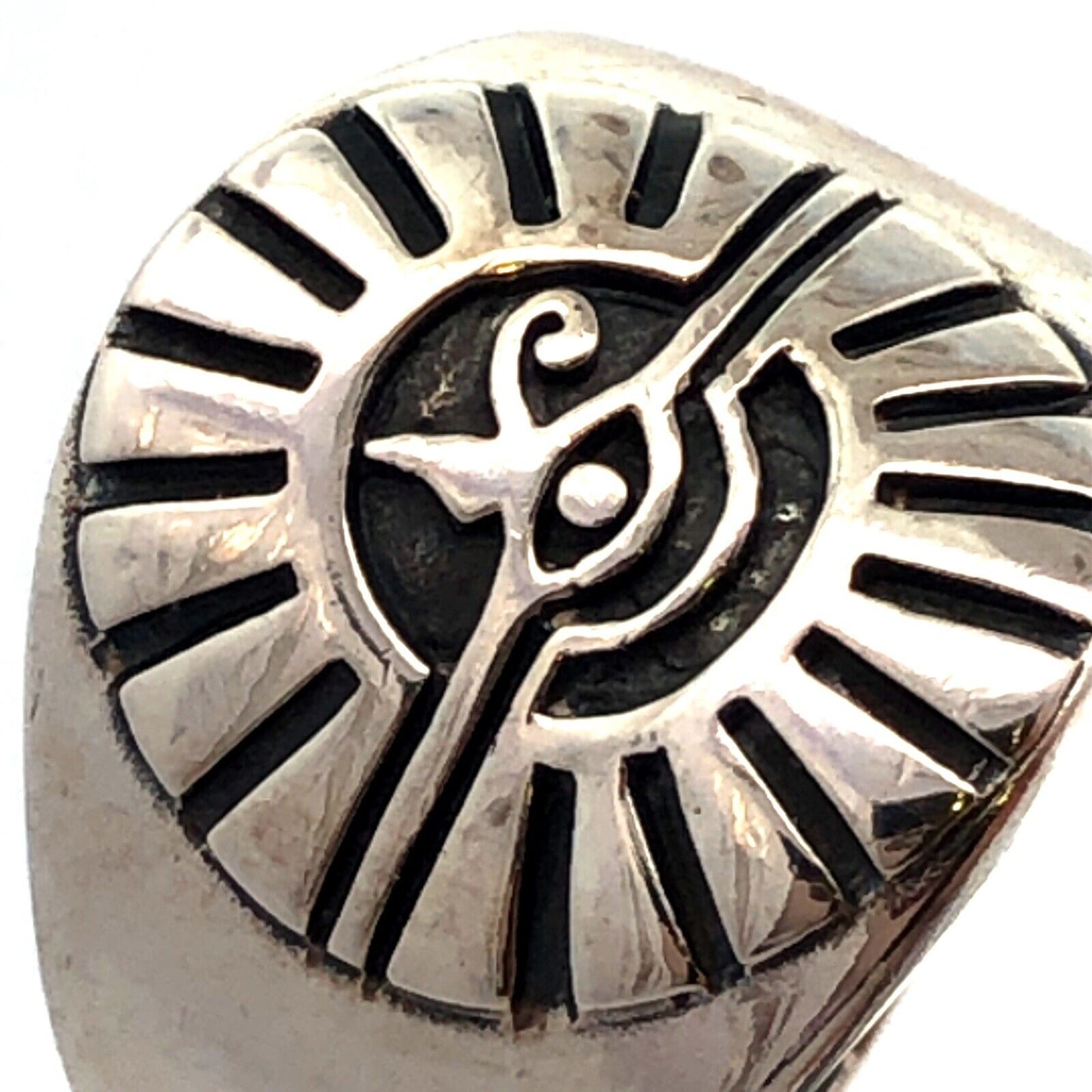 925 Sterling Silver Eye Of Providence Seeing Eye Sunbeam Statement Ring