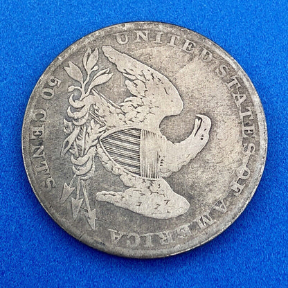 1837 P Capped Bust Reeded Edge Silver Half Dollar 50 Cents Two Year Type Coin
