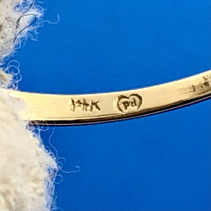 Designer 14K Yellow Gold Emerald Diamond May Anniversary Eternity Band Ring