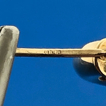 Gorgeous 14k Yellow Gold  Amethyst Pear Floral Dangle Hoop Statement Earrings