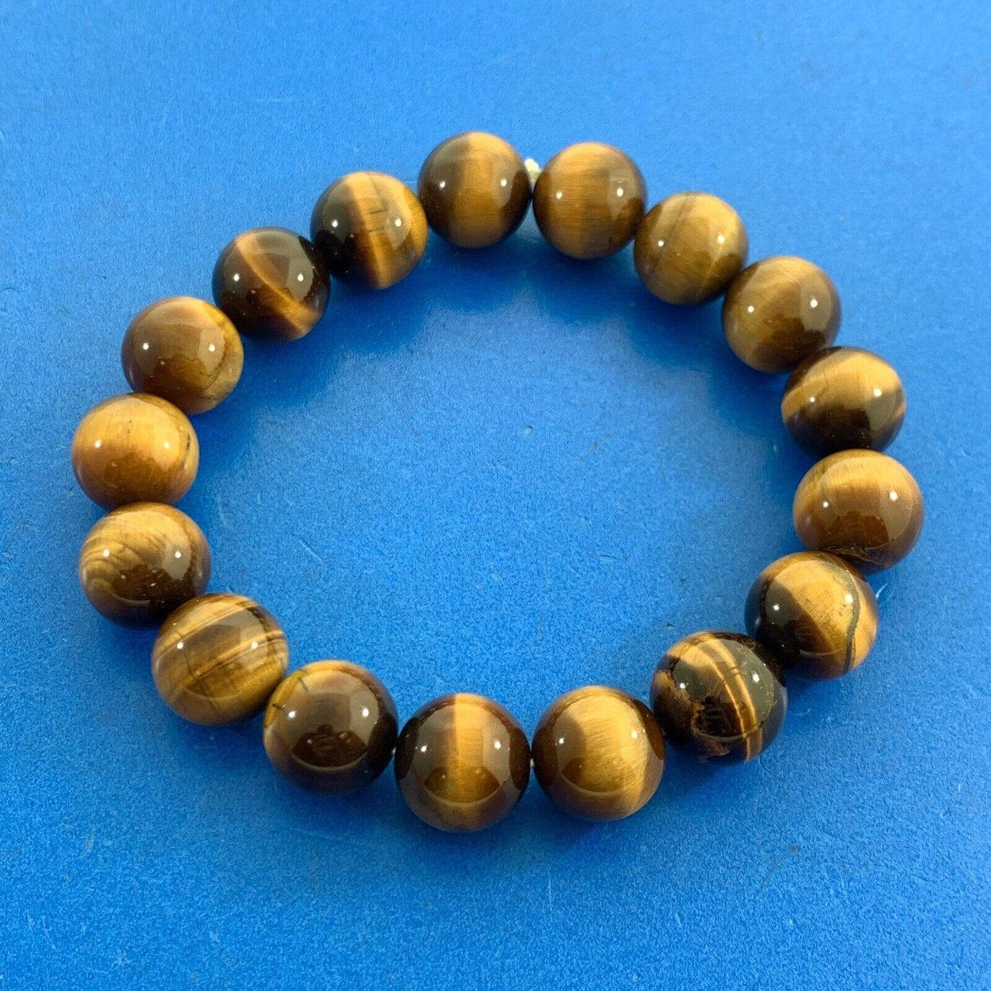 Tiger's Eye 12 MM Ball Beads Stretchable Statement Bracelet