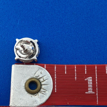 Classic 14K White Gold Princess Round Diamond Circle Cluster Stud Earrings