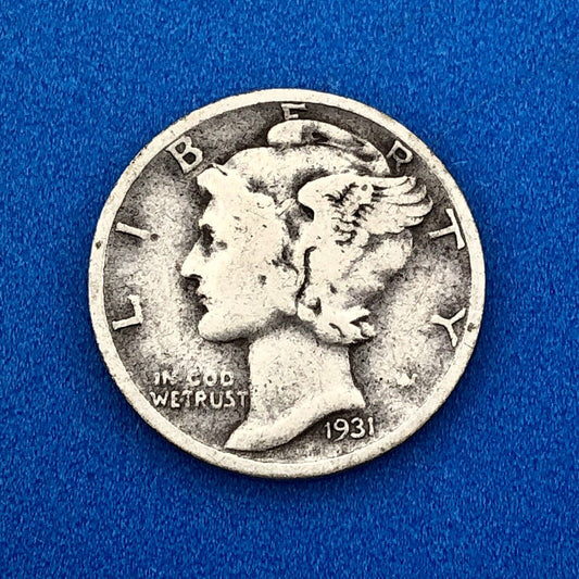 1931 S United States 90% Silver Mercury Dime Key Date Scarce San Francisco Coin