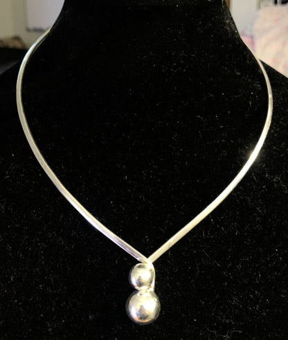 Designer Gems TV Promise 925 Sterling Silver Wire Collar Necklace #60442