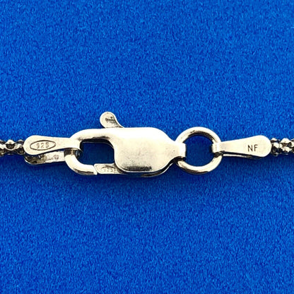 Designer JM Sterling Silver Mabe Pearl Whimsical Swirl Snake Chain 19" Necklace
