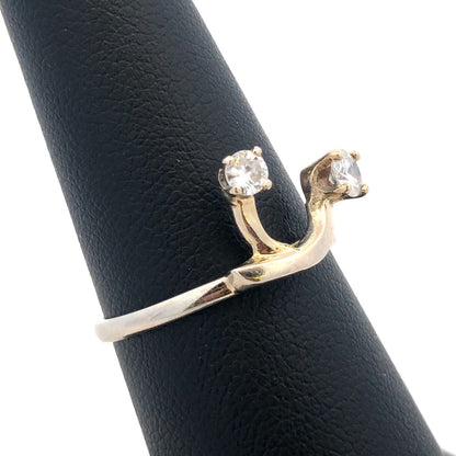 Designer Benchmark 14K Yellow Gold Round Diamond Anniversary Stacking Ring