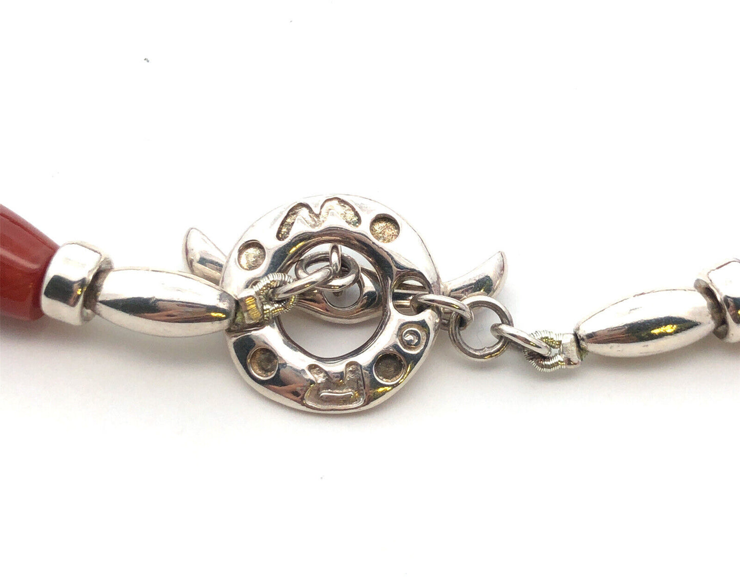 Robert Lee Morris RLM Studio Sterling Silver Chunky Carnelian Toggle Necklace