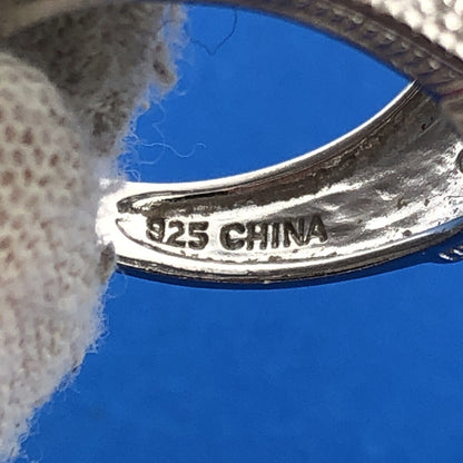 Stunning Sterling Silver 925 Sparkling Marquise Cut CZ Statement Ring Size 8