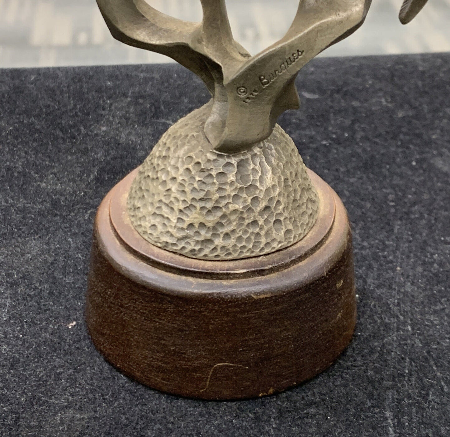 1976 Irving Burgues Pewter Limited Edition Swallows Birds Modernist Statue