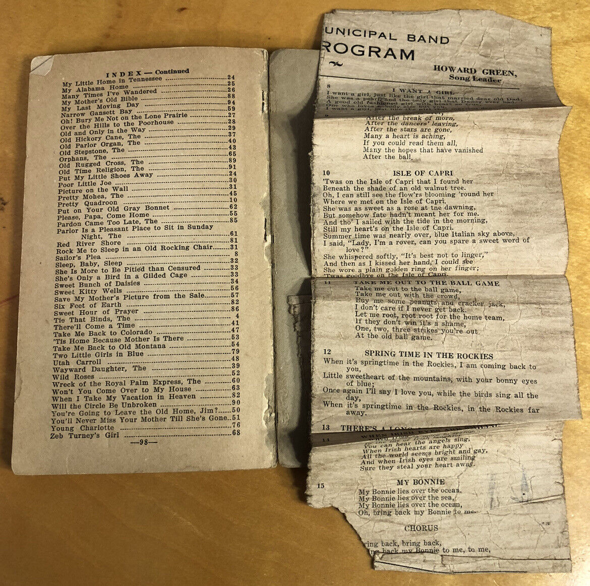 1920-1930's Lot of Five Antique Pocket Literature and Song Books