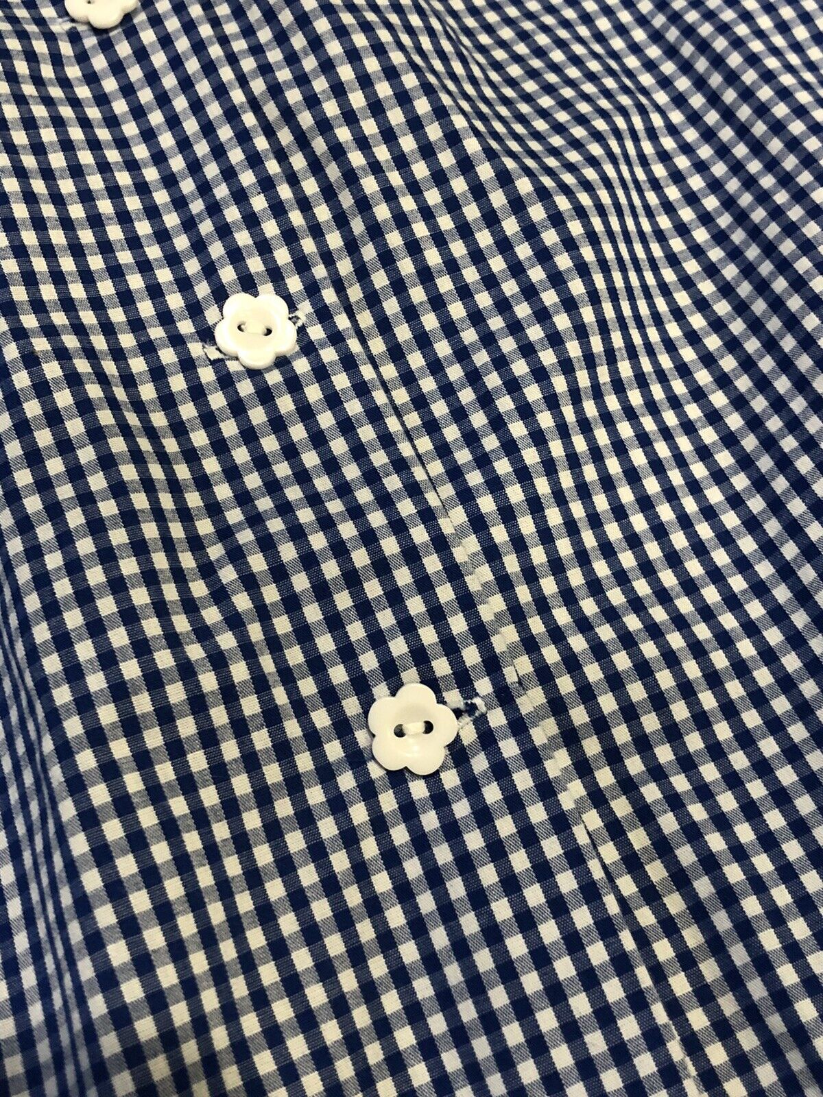 The Beaufort Bonnet Company Blue White Gingham Checkered Girl's Size 7 Dress