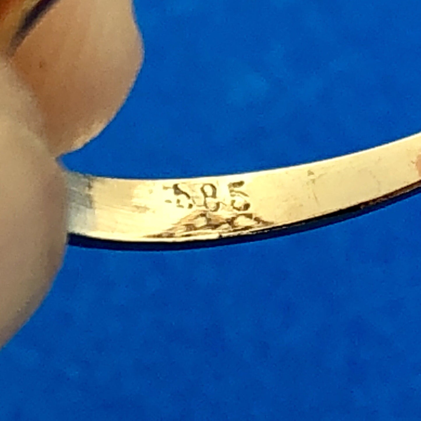 Art Deco Art Nouveau 14K Yellow Gold Sapphire Aquamarine Accent Cocktail Ring