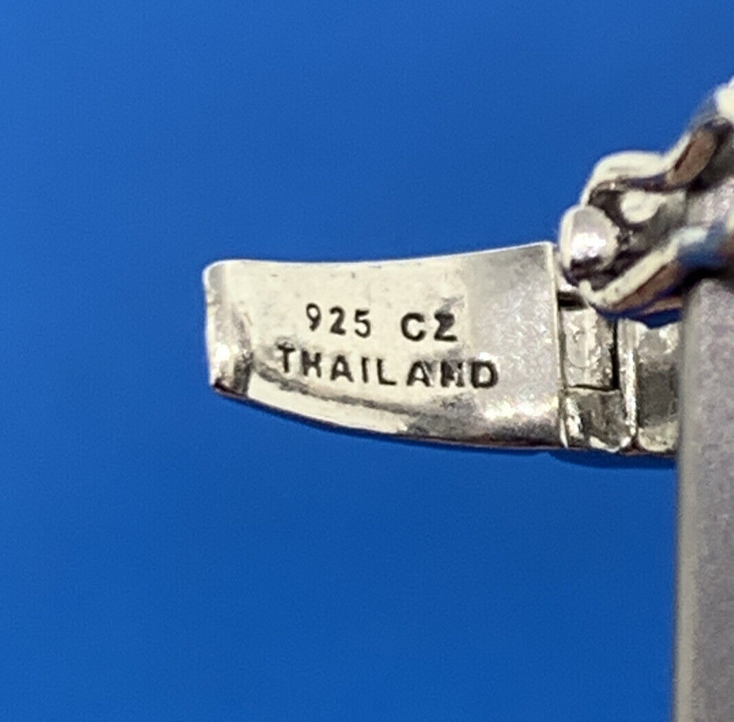 Judith Ripka 925 Sterling Silver Citrine Diamonique CZ Floral Enhancer Pendant