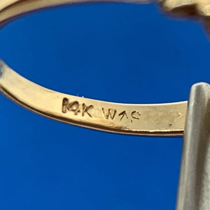 14K Yellow Gold Ruby Diamond Butterfly Cluster Statement Cocktail Ring