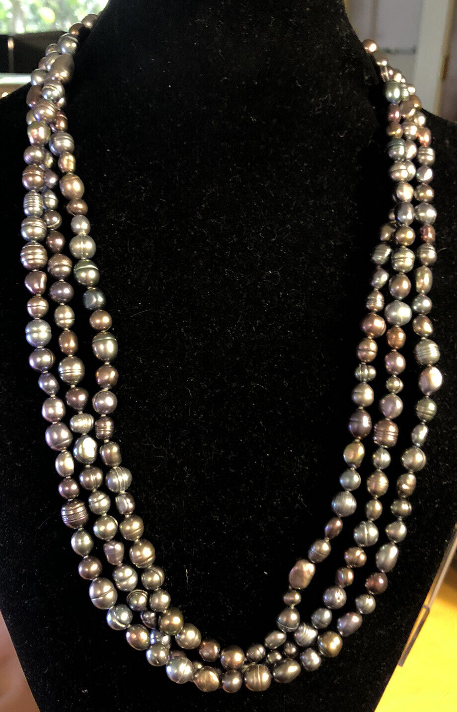 Honora Collection Iridescent Peacock Baroque Pearl 79" Statement Necklace NWT