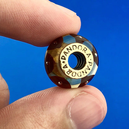 Authentic Pandora 14K Yellow Gold Murano Mystic Bead Retired Charm 750402