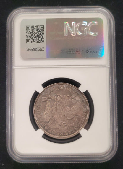 1880 50c Philadelphia NGC MS63 .900 Silver American Seated Liberty Half Dollar
