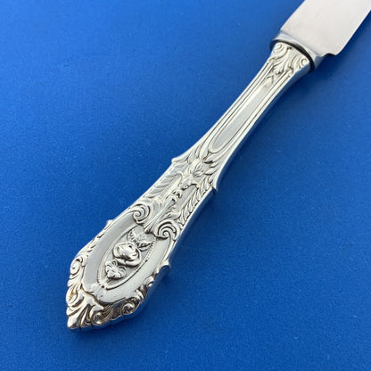 Wallace Rose Point 925 Sterling Silver 8-3/4" Individual Steak Knife No Monogram